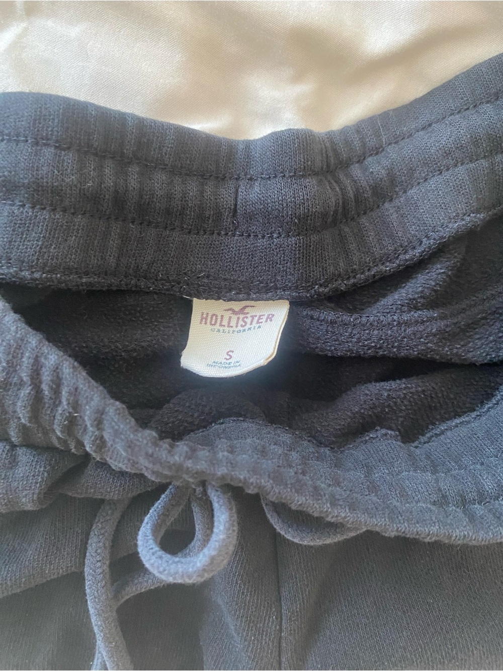Vintage Hollister Black Lounge Shorts with Pink Logo - Picture 2 of 4